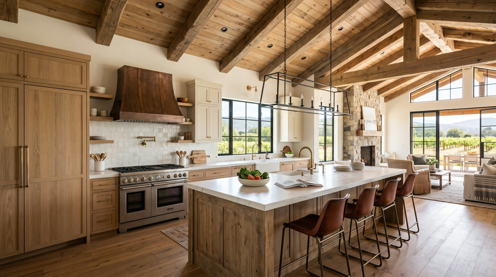 Vineyard estate kitchen with a Thermador range